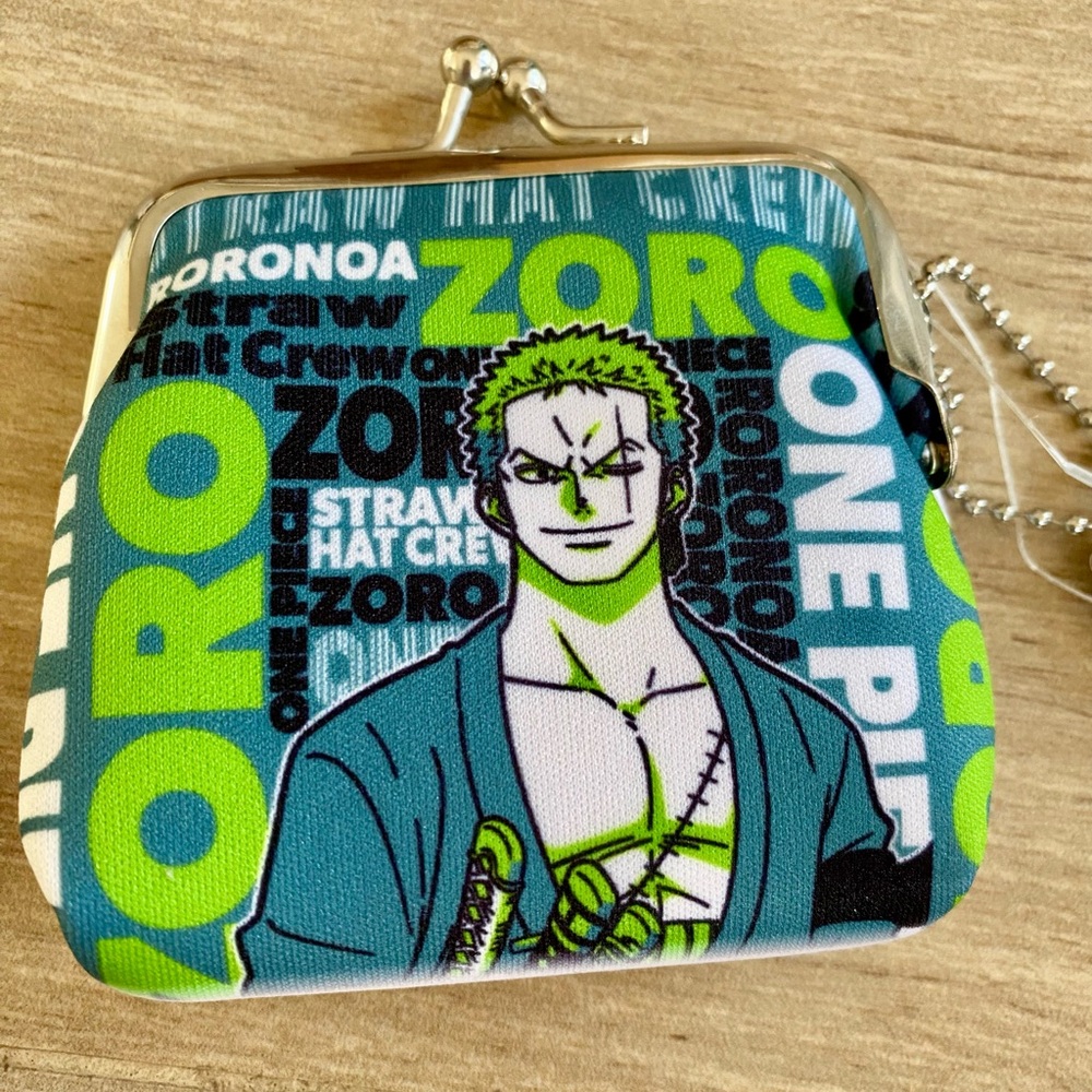New Anime ONE PIECE Zoro and Brook Pattern Coin Purse Wallet